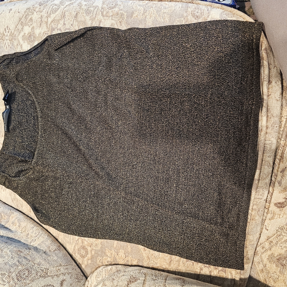 Brown Mettalic Sleeveless Top